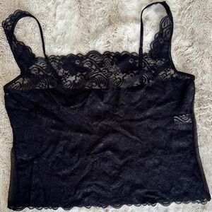 Black Lace Camisole/Tank Top by Frederick's of Hollywood